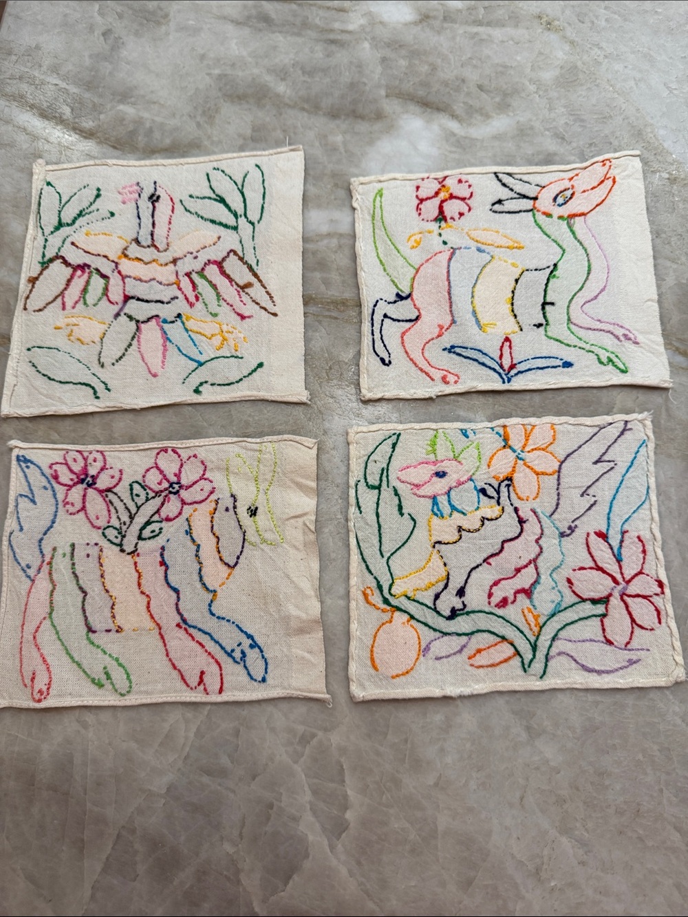 Unique Mexican motif cotton coaster - Picture 2 of 4